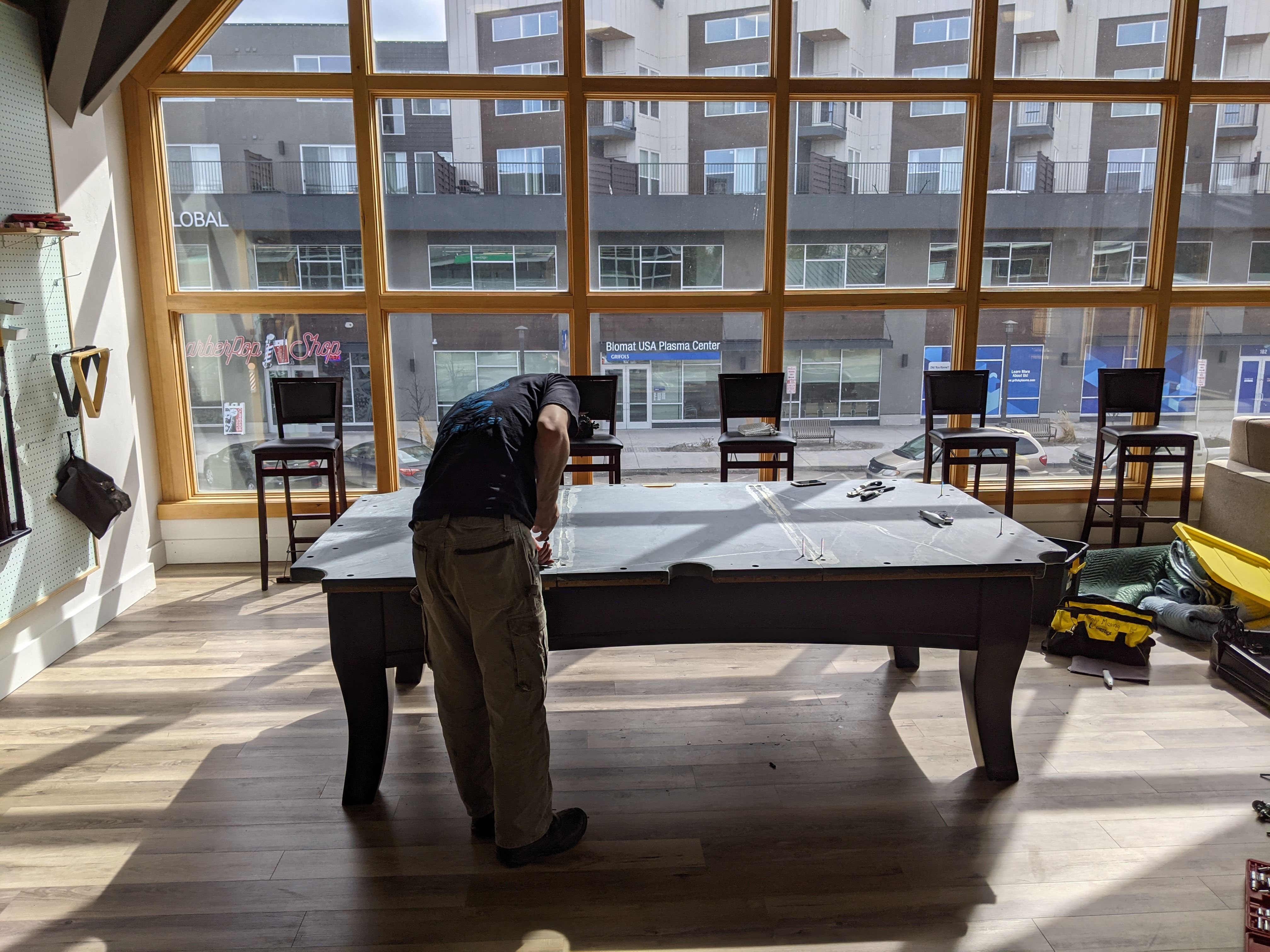 Manly Moving helped a business move a pool table from one office to another.